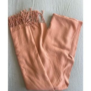 Peach Fringe Scarf